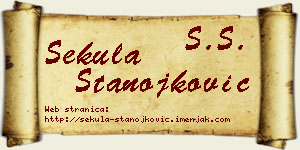 Sekula Stanojković vizit kartica